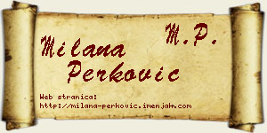 Milana Perković vizit kartica
